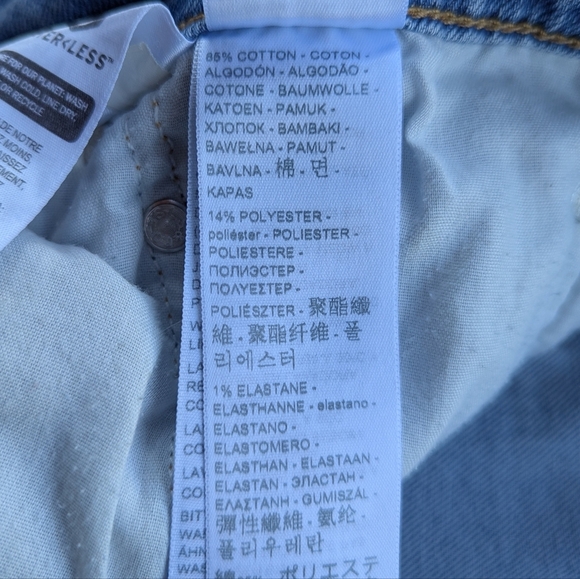 Levi's Ribcage Straight Ankle Jeans Size 32 Light Wash Button Fly Stretchy - Picture 7 of 9